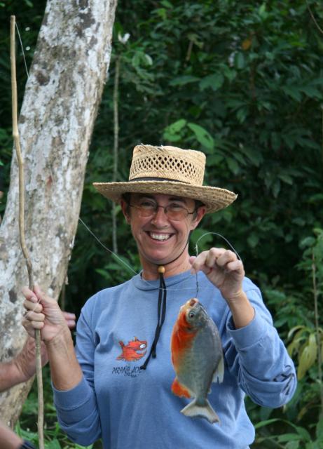 Piranha fishing on the Amazon